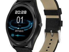 Ceas Smartwatch iUni N3 Plus, Curea Piele, BT, 1.3 Inch, IOS si Android, Black